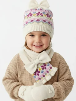 Completo cappello, sciarpa e guanti 10.536 Écru