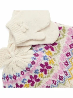 Completo cappello, sciarpa e guanti 10.536 Écru