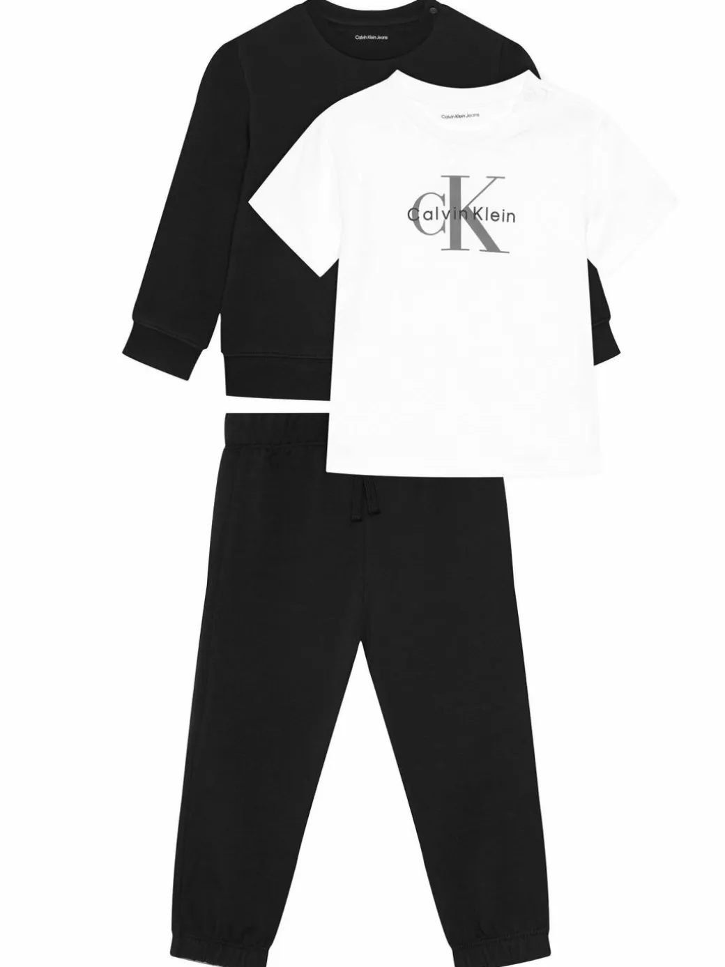 Completo felpa, maglietta e pantaloni Monogram IN0IN00336 Nero Regular Fit