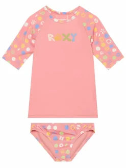 Completo t-shirt e slip da bagno Roxy Dot ERLWR03328 Rosa
