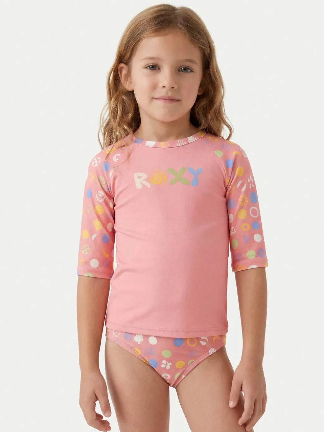 Completo t-shirt e slip da bagno Roxy Dot ERLWR03328 Rosa