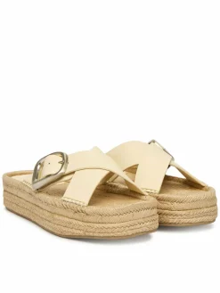 Espadrillas Flatf Espadrill Cross Lth Hdw HW0HW02892 Écru