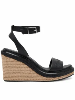 Espadrillas Wedge Sandal 70 - He HW0HW02376 Nero