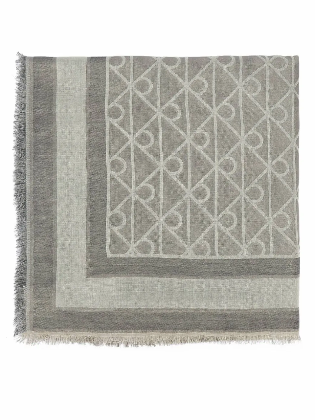 Foulard Emblem Aop Jacquard Square Scarf LV04F8080G Blu scuro
