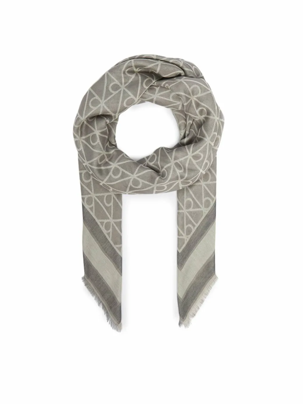 Foulard Emblem Aop Jacquard Square Scarf LV04F8080G Blu scuro