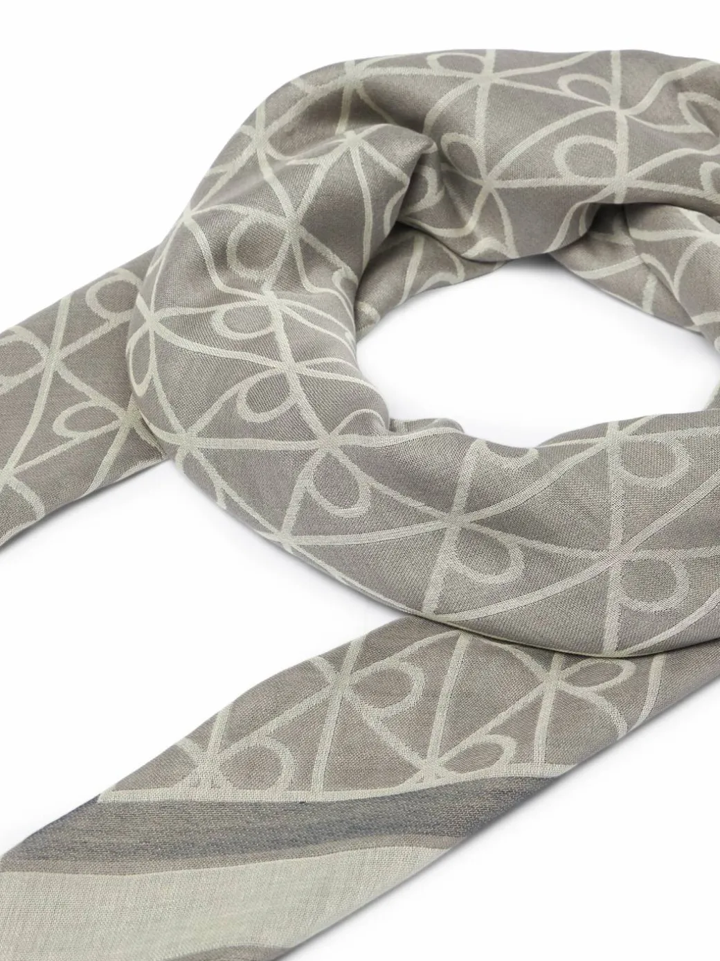 Foulard Emblem Aop Jacquard Square Scarf LV04F8080G Blu scuro
