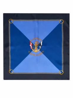 Foulard in seta Colour-Blocked Anchor-Crest 454P09785003 Blu