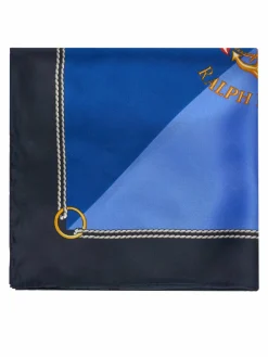 Foulard in seta Colour-Blocked Anchor-Crest 454P09785003 Blu