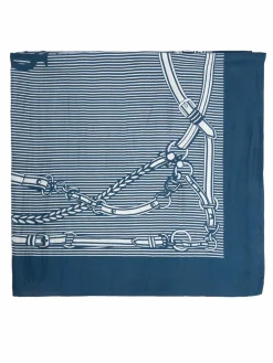 Foulard in seta 454P14484001 Blu scuro