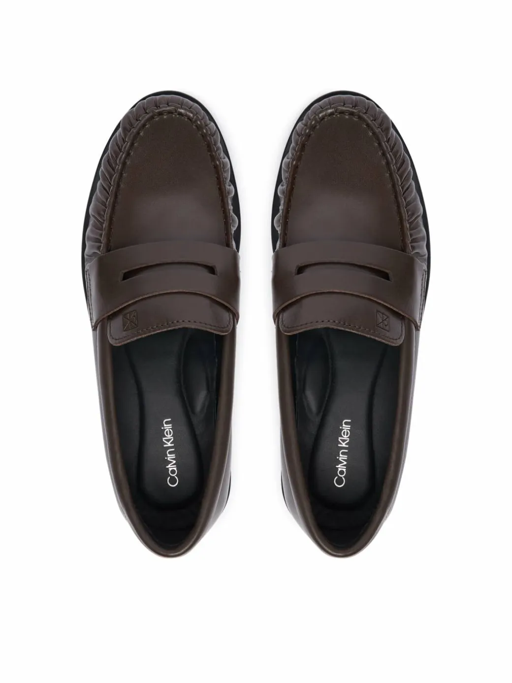 Loafers Round Loafer Lth HW0HW03126 Marrone scuro