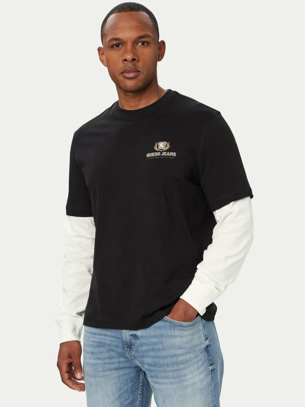 Longsleeve M6YI04 K3644 Nero Regular Fit