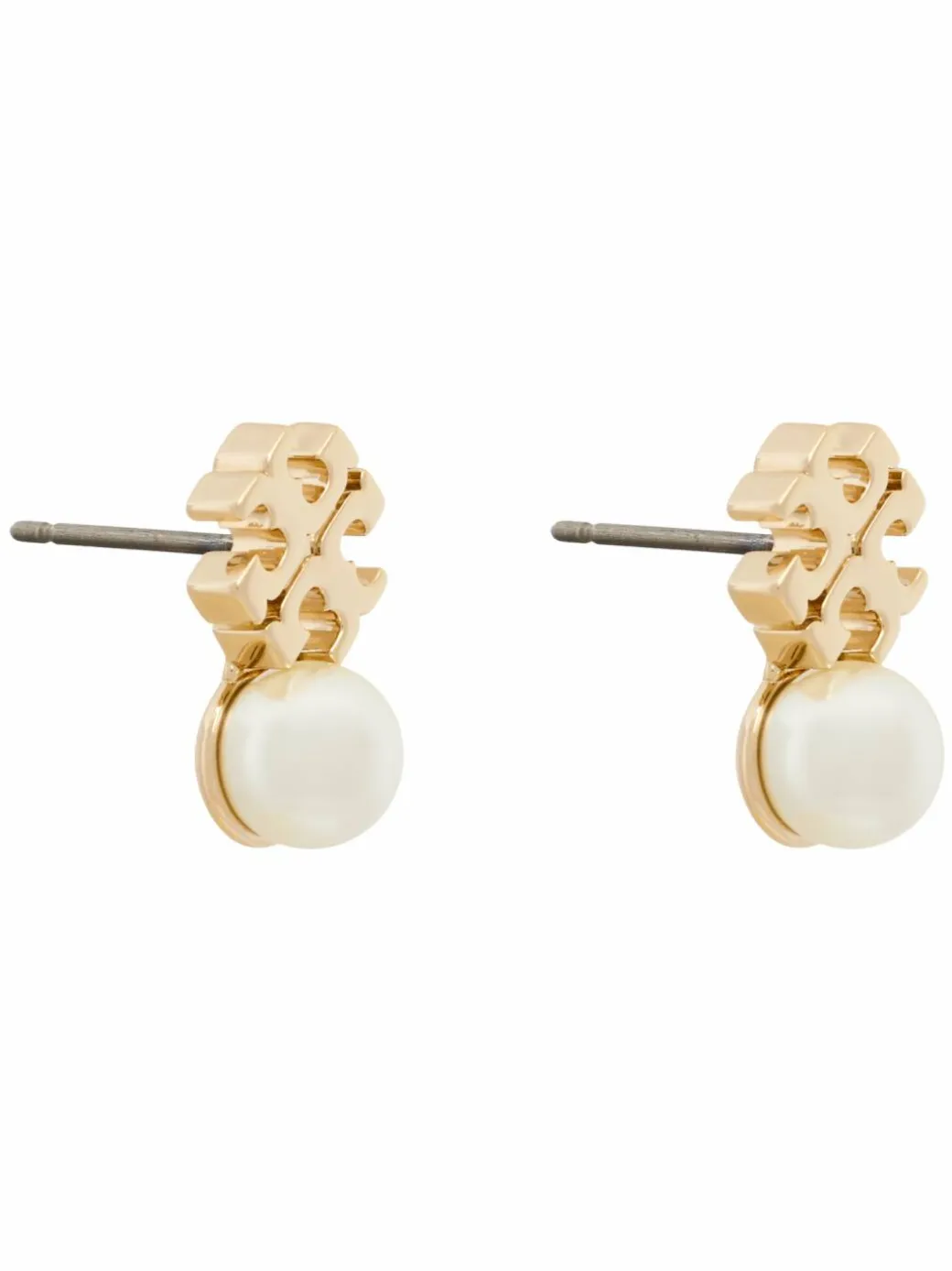 Orecchini LOGO AND PEARL STUD EARRINGS 184421 Oro