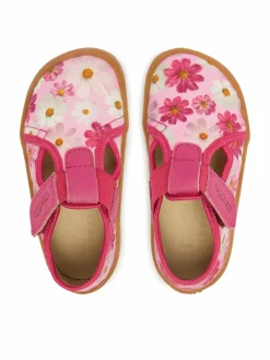 Pantofole Barefoot Canvas T-Bar G1700439-4 M Rosa