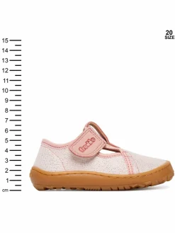 Pantofole Barefoot Canvas T-Bar G1700439-2 M Rosa