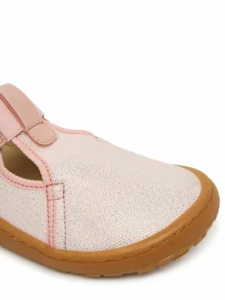 Pantofole Barefoot Canvas T-Bar G1700439-2 S Rosa