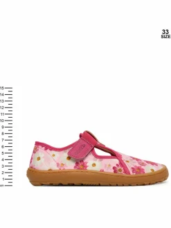 Pantofole Barefoot Canvas T-Bar G1700439-4 D Rosa
