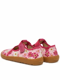 Pantofole Barefoot Canvas T-Bar G1700439-4 D Rosa