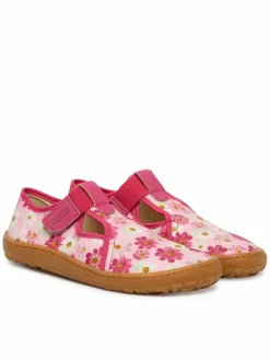 Pantofole Barefoot Canvas T-Bar G1700439-4 D Rosa