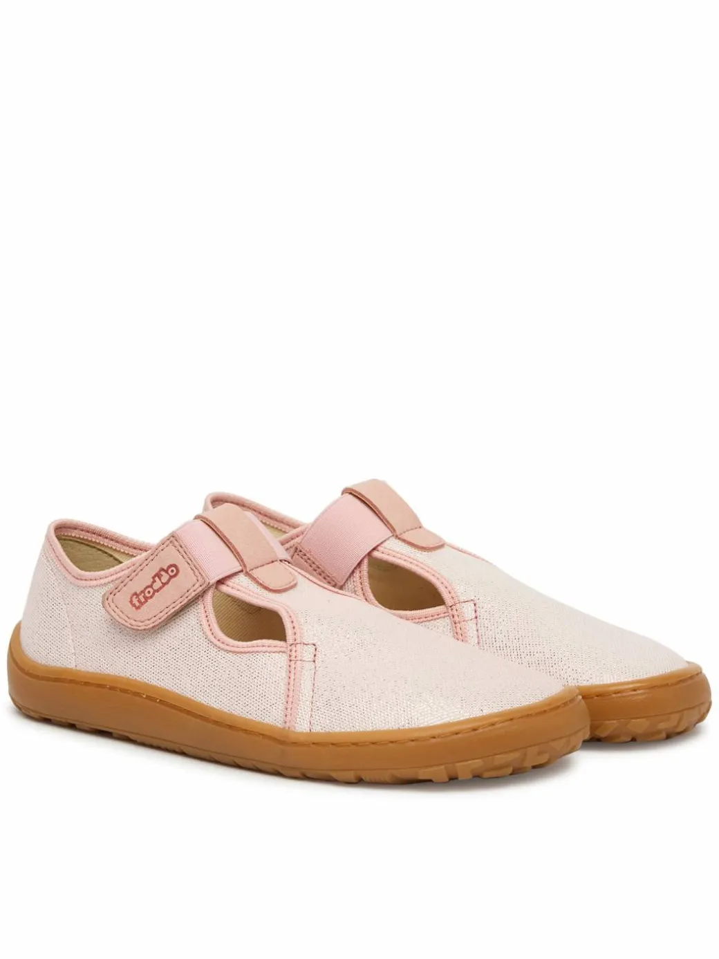 Pantofole Barefoot Canvas T-Bar G1700439-2 D Rosa