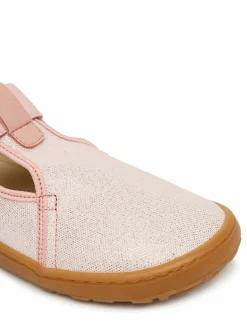 Pantofole Barefoot Canvas T-Bar G1700439-2 D Rosa
