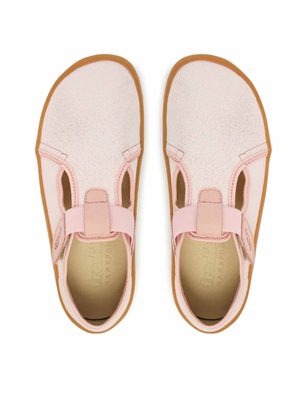 Pantofole Barefoot Canvas T-Bar G1700439-2 D Rosa
