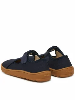 Pantofole Barefoot Canvas T-Bar G1700439 D Blu scuro