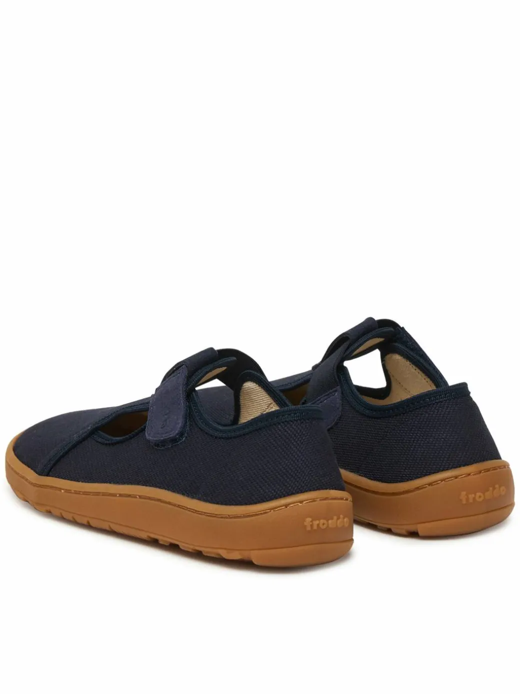 Pantofole Barefoot Canvas T-Bar G1700439 D Blu scuro