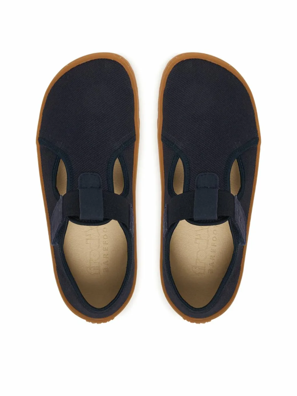 Pantofole Barefoot Canvas T-Bar G1700439 D Blu scuro