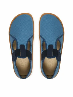 Pantofole Barefoot Canvas T-Bar G1700439-1 D Blu