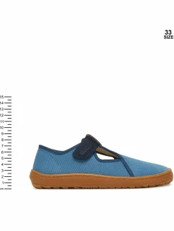 Pantofole Barefoot Canvas T-Bar G1700439-1 D Blu