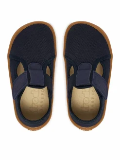 Pantofole Barefoot Canvas T-Bar G1700439 M Blu scuro