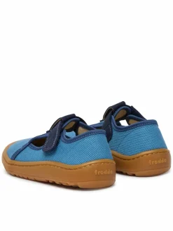 Pantofole Barefoot Canvas T-Bar G1700439-1 S Blu