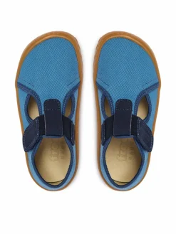 Pantofole Barefoot Canvas T-Bar G1700439-1 S Blu