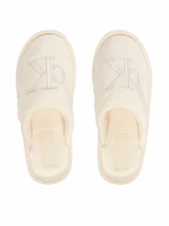 Pantofole Slipper Satin Moire YW0YW02053 Écru