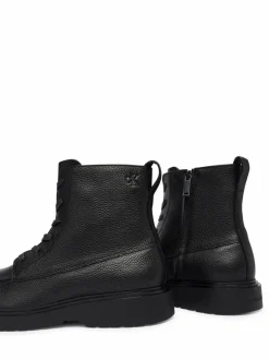 Polacchine Combat Ess Lace Up Apron Lth W YM0YM01375 Nero