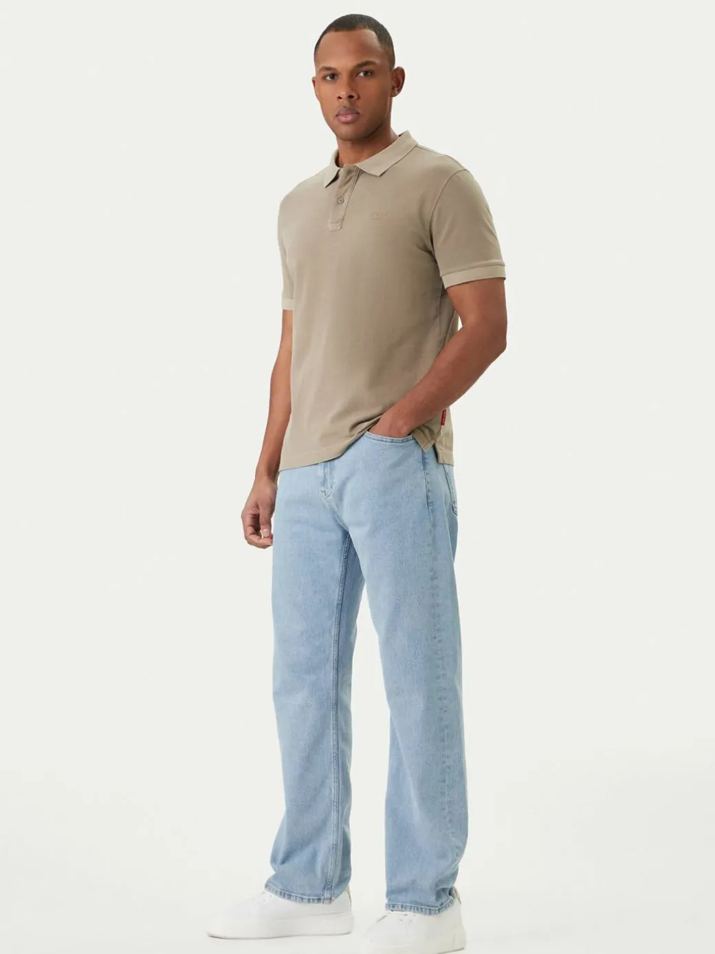 Polo Ambrosian 30045619 Beige Modern Fit