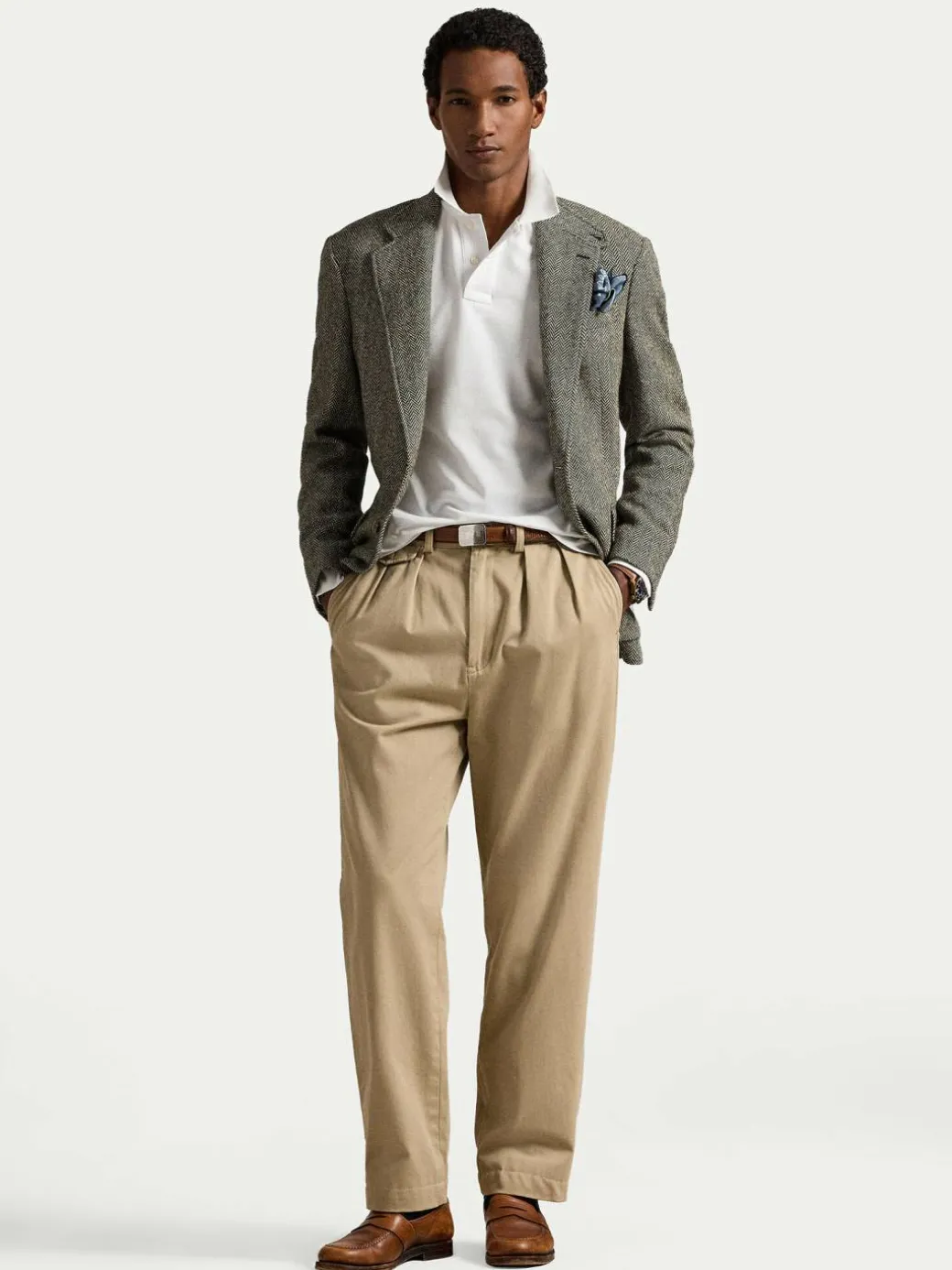 Polo 710680790001 Bianco Custom Slim Fit