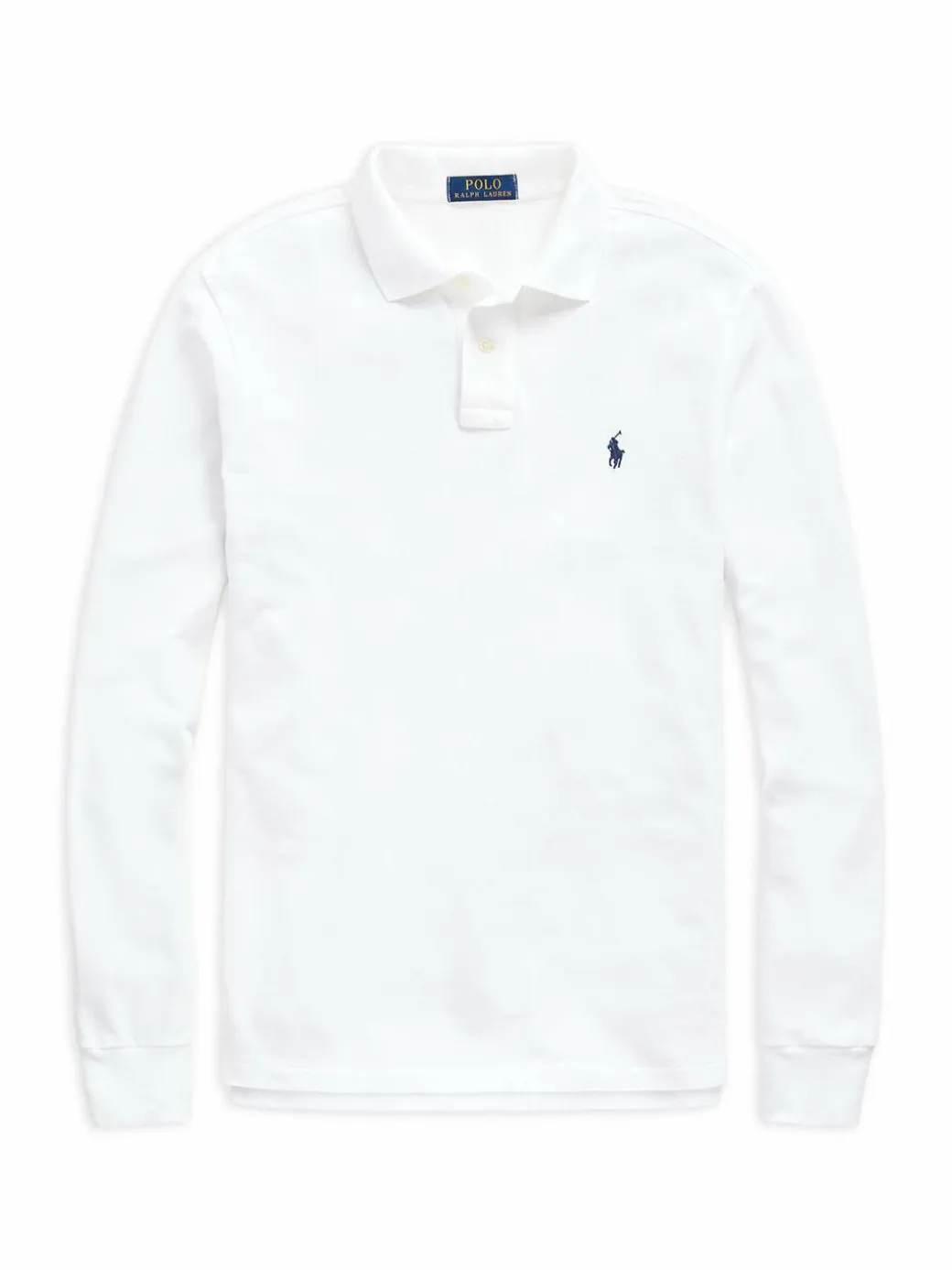 Polo 710680790001 Bianco Custom Slim Fit