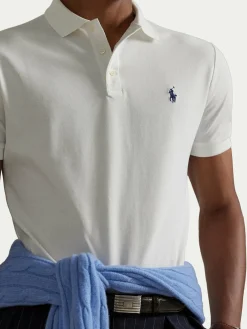 Polo 710941439002 Bianco Custom Slim Fit