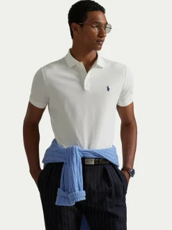 Polo 710941439002 Bianco Custom Slim Fit