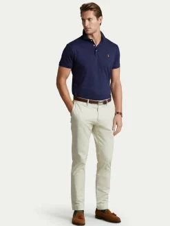 Polo 710713130006 Blu scuro Custom Slim Fit