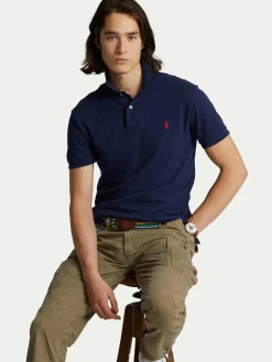 Polo Core Replen 710795080 Blu scuro Slim Fit