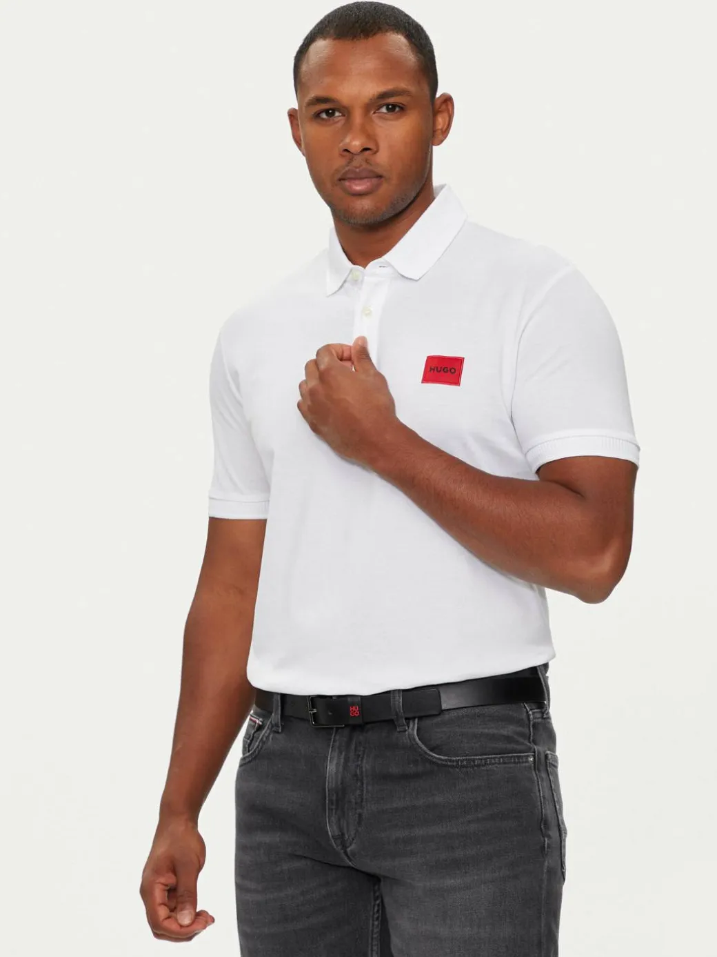 Polo Dereso222 50466202 Bianco Slim Fit