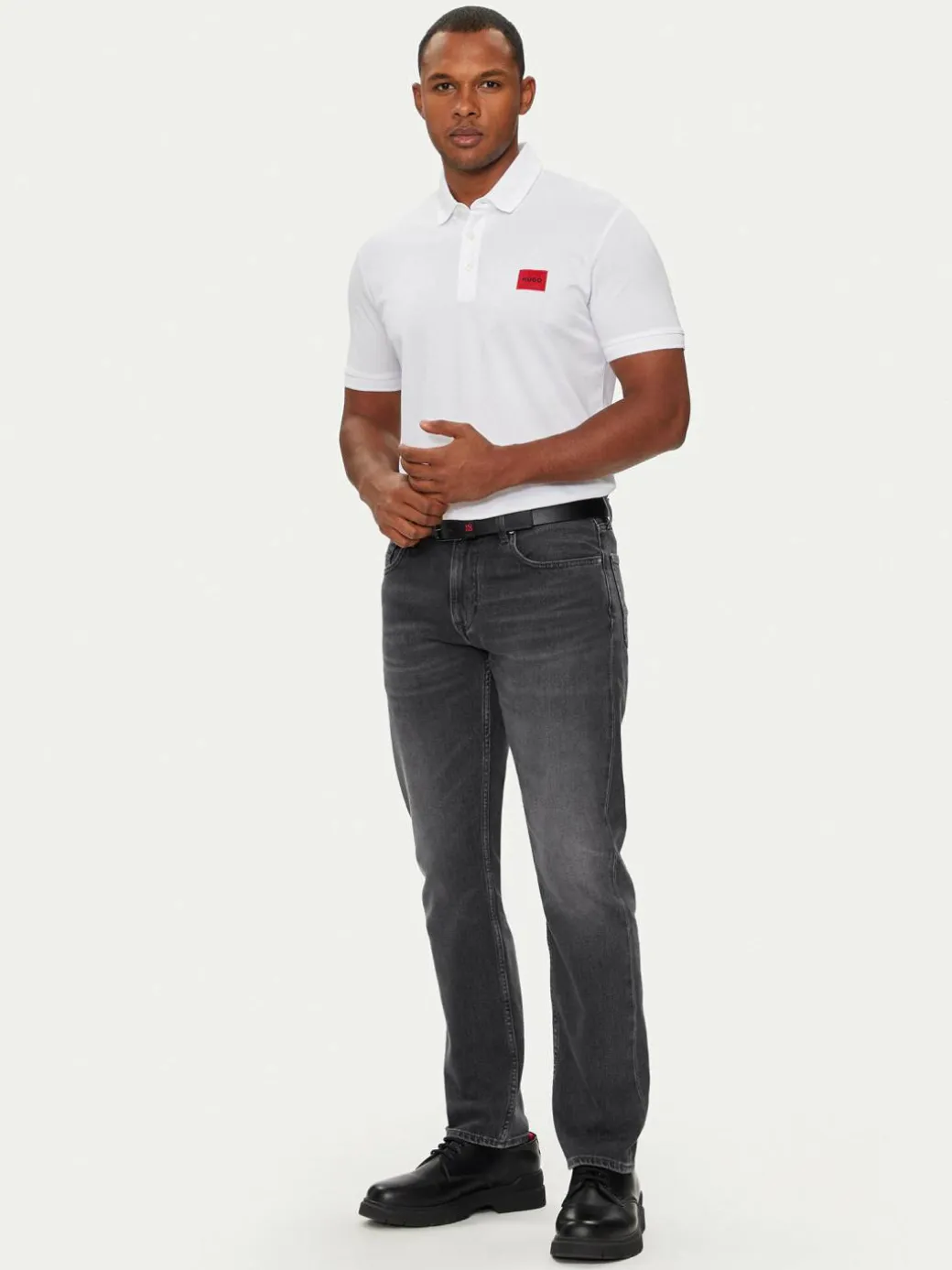 Polo Dereso222 50466202 Bianco Slim Fit