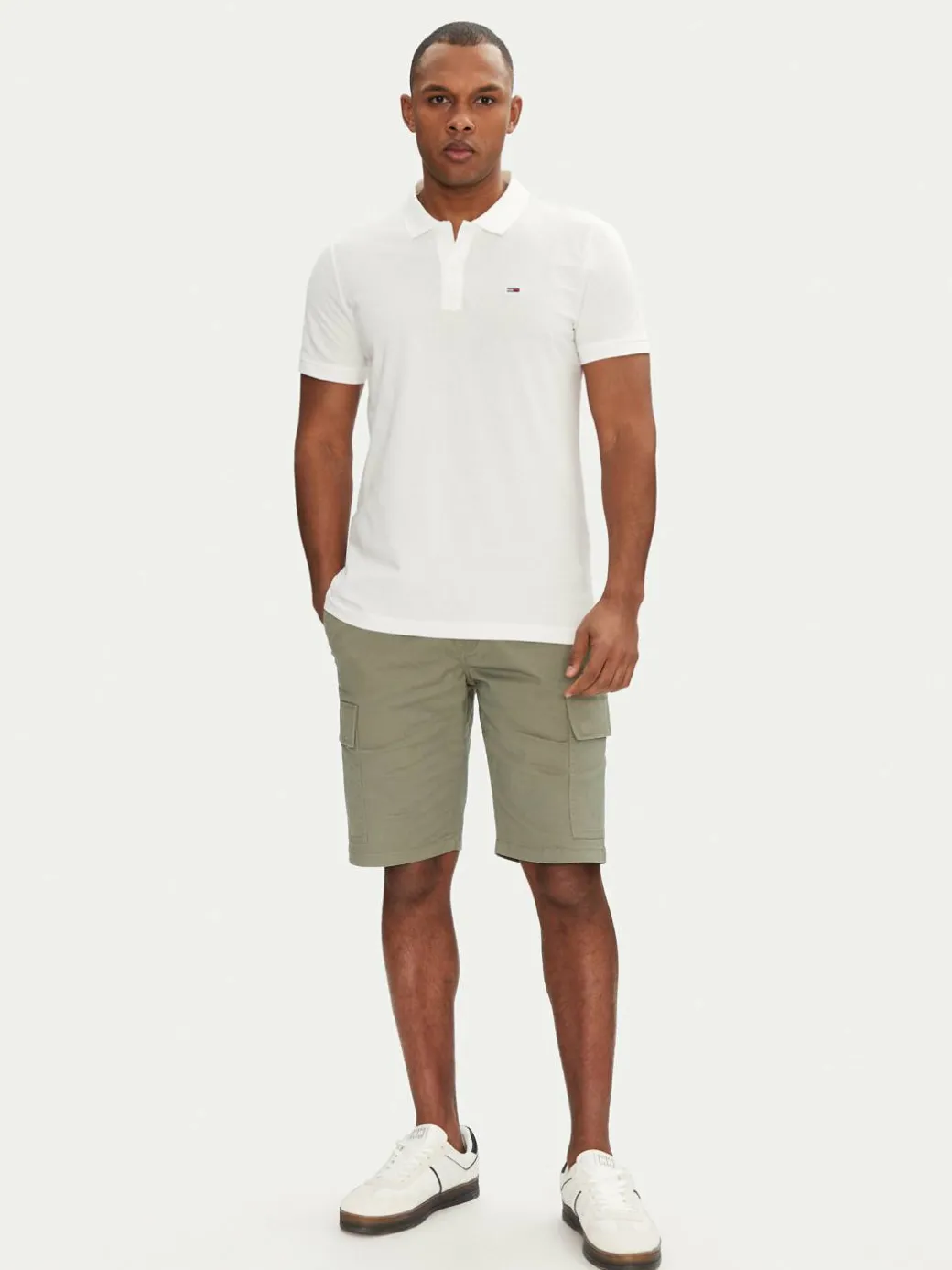 Polo DM0DM20676 Bianco Slim Fit