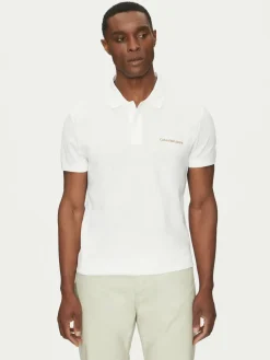Polo Monologo J30J325664 Bianco Regular Fit