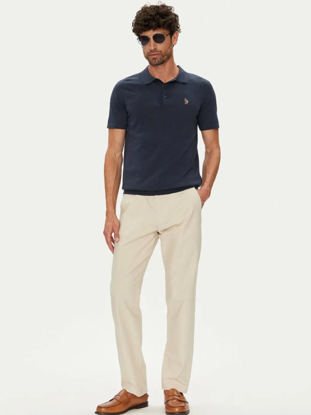 Polo MUP3709 Blu scuro Regular Fit