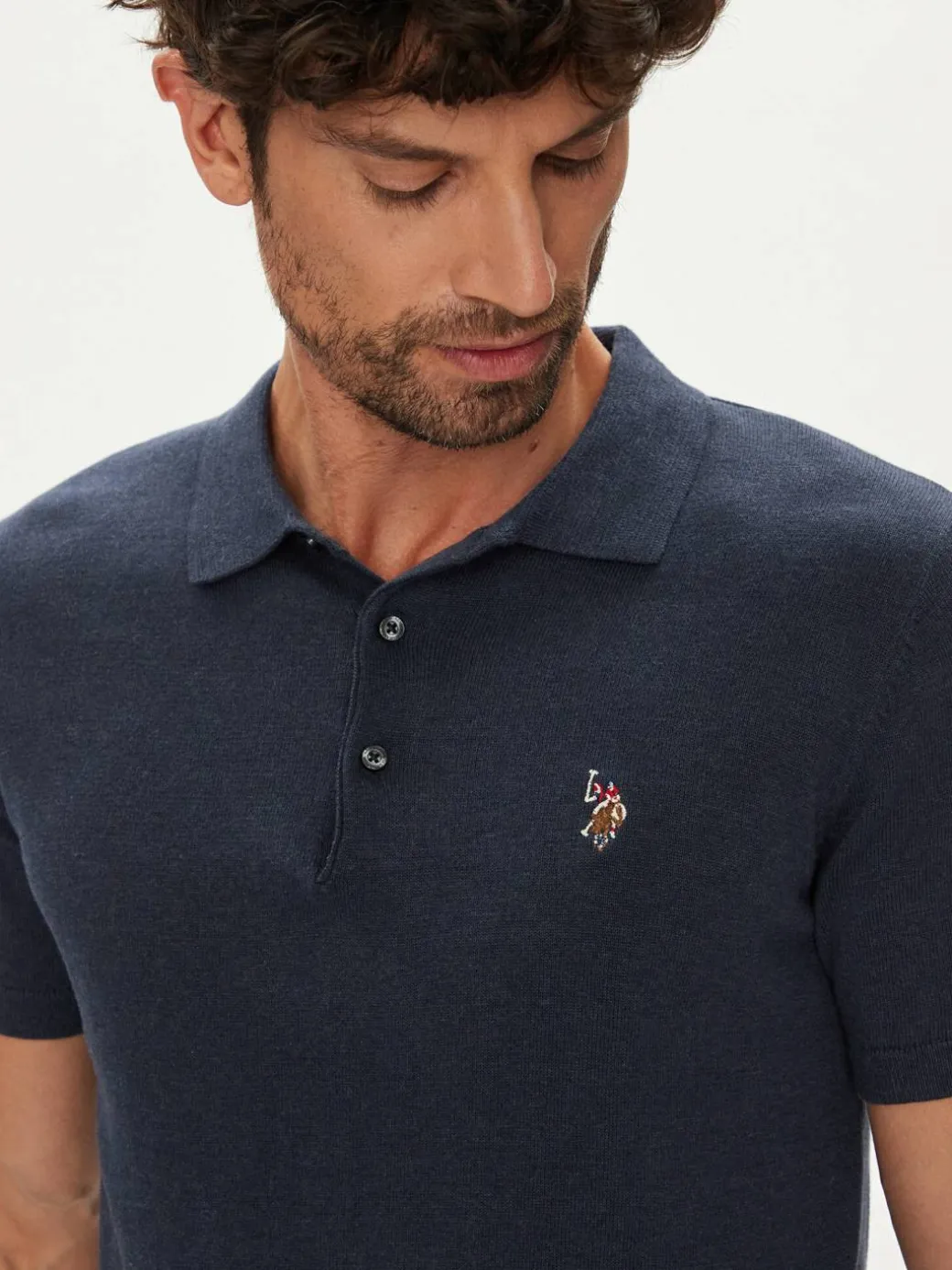 Polo MUP3709 Blu scuro Regular Fit