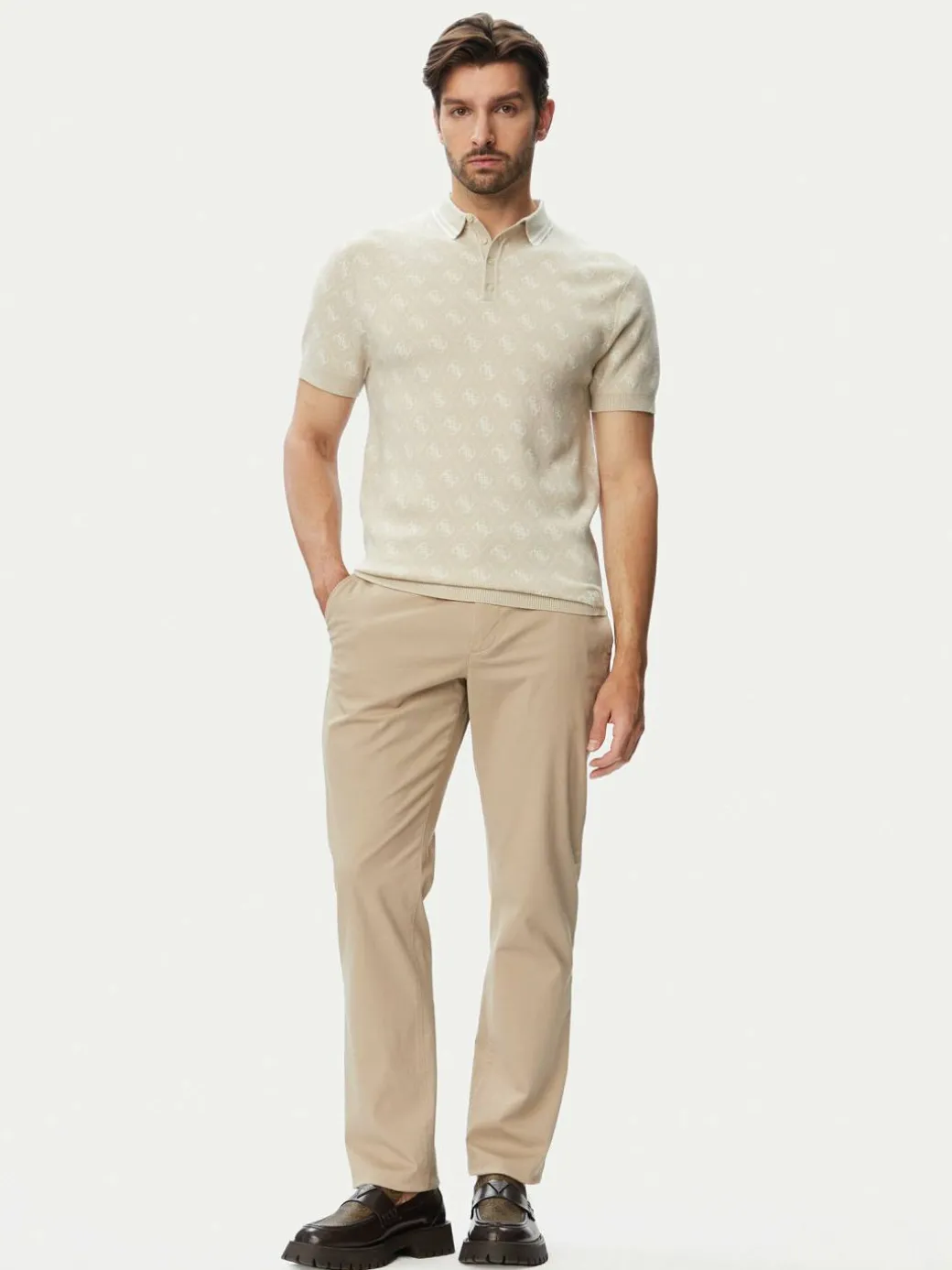 Polo M6YR10 Z0915 Beige Regular Fit