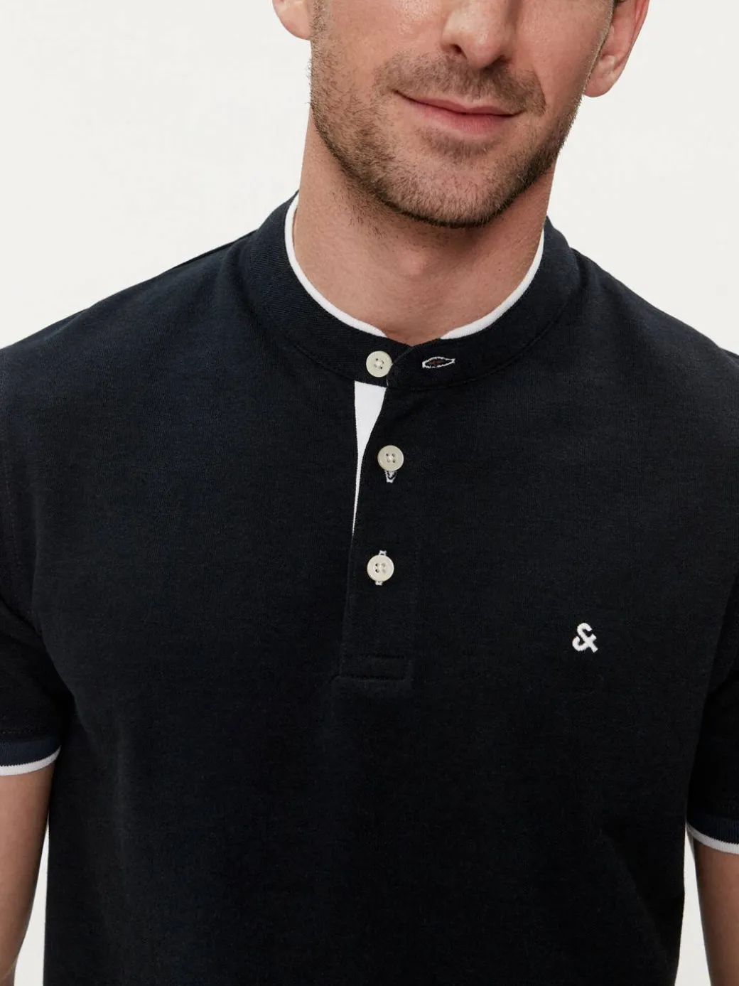 Polo Paulos 12199711 Blu scuro Slim Fit